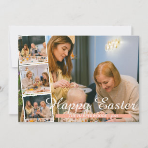 Cartes Pour Fêtes Annuelles élégant moderne Pâques, famille Quatre photo colla