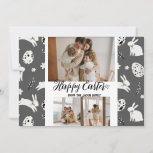 Cartes Pour Fêtes Annuelles élégant moderne Pâques, famille trois photo collag