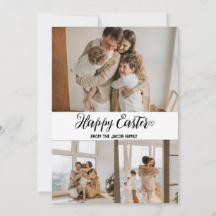 Cartes Pour Fêtes Annuelles élégant moderne Pâques, famille trois photo collag
