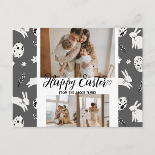 Cartes Pour Fêtes Annuelles élégant moderne Pâques, famille trois photo collag
