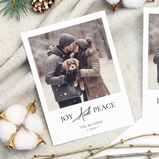 Cartes Pour Fêtes Annuelles Élégant moderne photo simple Noël (Créateur téléchargé)