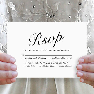 Cartes Pour Fêtes Annuelles Élégant Moderne Script Noir et Blanc Choix de Repa