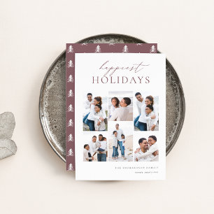 Cartes Pour Fêtes Annuelles Élégant Noël 6 Photo Collage Happiest