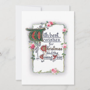 Cartes Pour Fêtes Annuelles Elégant Noël avec Roses Roses Roses Roses