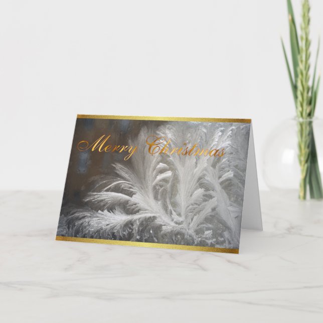 Cartes Pour Fêtes Annuelles Élégant Noël blanc (Devant)
