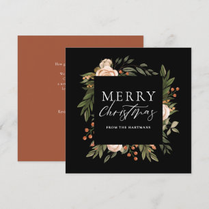 Cartes Pour Fêtes Annuelles Élégant Noël en terre cuite florale Boho