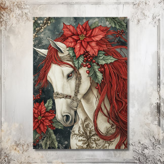 Cartes Pour Fêtes Annuelles Élégant Noël festif de Cheval Blanc