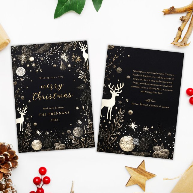 Cartes Pour Fêtes Annuelles Élégant Noël moderne Festif hiver Wonderland (Elegant Christmas Modern Festive Winter Wonderland Holiday Card)