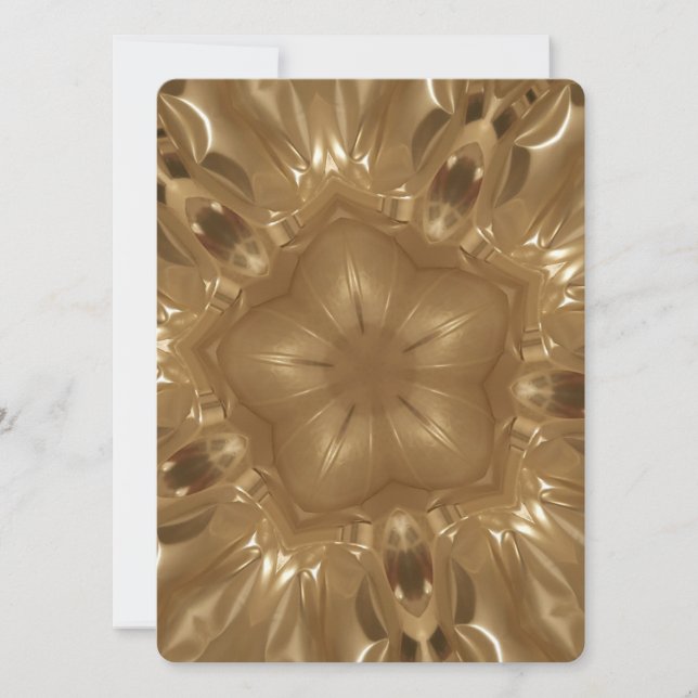 Cartes Pour Fêtes Annuelles Elégant or Brown Noël Kaleidoscope Star (Devant)