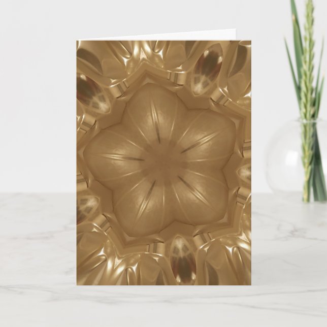 Cartes Pour Fêtes Annuelles Elégant or Brown Noël Kaleidoscope Star (Devant)