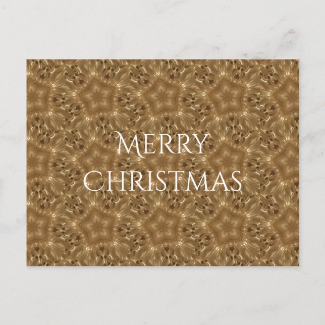 Cartes Pour Fêtes Annuelles Elégant or Brown Noël Kaleidoscope Star (Devant)