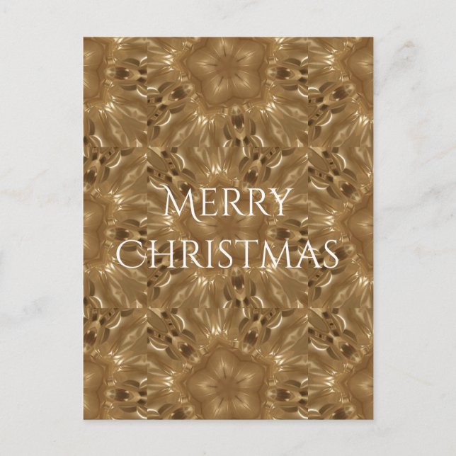 Cartes Pour Fêtes Annuelles Elégant or Brown Noël Kaleidoscope Star (Devant)