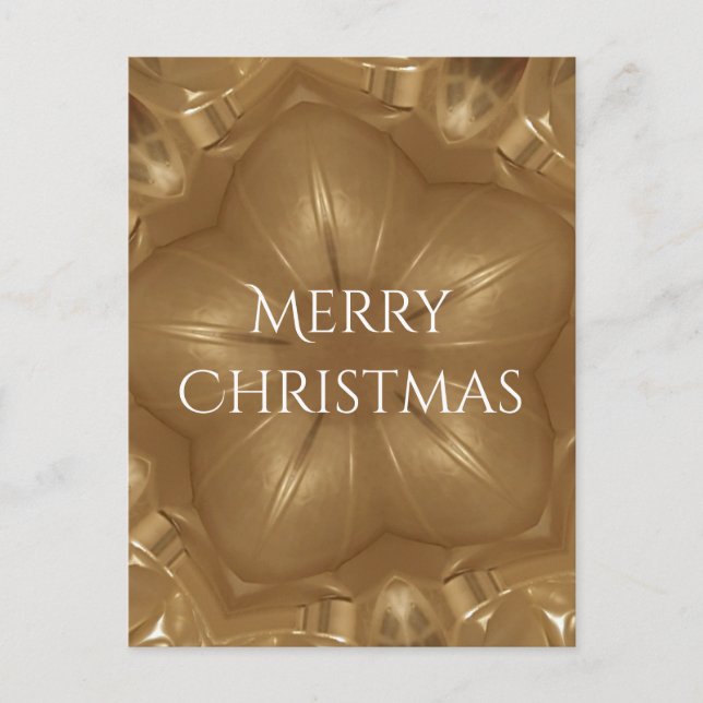 Cartes Pour Fêtes Annuelles Elégant or Brown Noël Kaleidoscope Star (Devant)