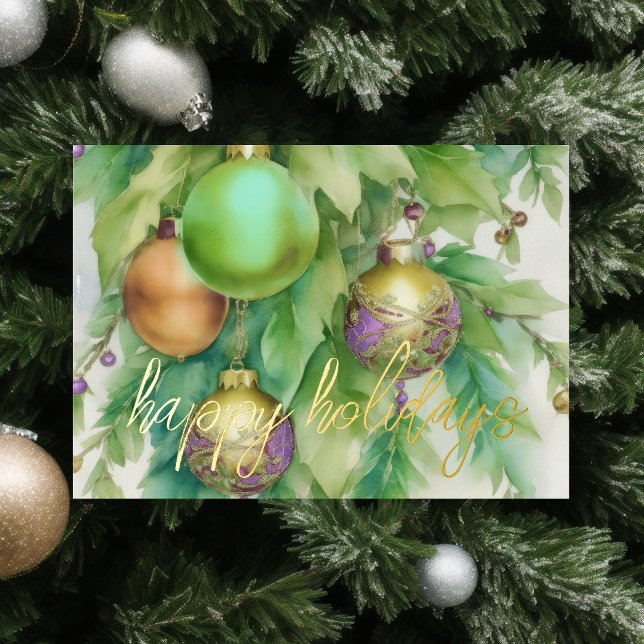 Cartes Pour Fêtes Annuelles Élégant ornement Peach Mint Lavender (Créateur téléchargé)