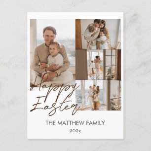 Cartes Pour Fêtes Annuelles élégant Pâques moderne, famille quatre photo colla