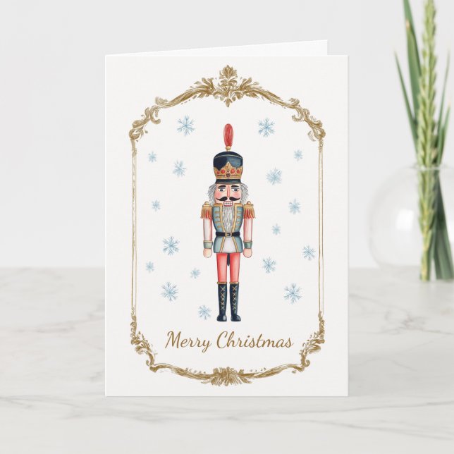 Cartes Pour Fêtes Annuelles Elegant Personalized Nutcracker Photo Christmas (Devant)