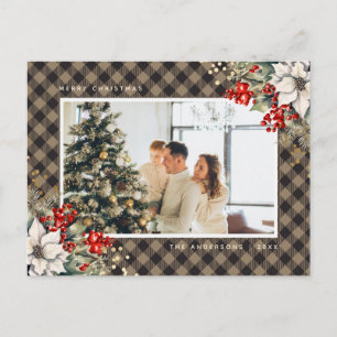 Cartes Pour Fêtes Annuelles Élégant Photo Botanique Aquarelle Noël