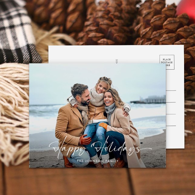 Cartes Pour Fêtes Annuelles Elégant Photo moderne Joyeux Noël (Créateur téléchargé)