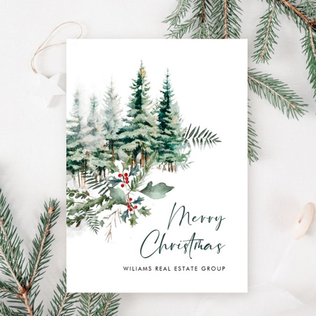 Cartes Pour Fêtes Annuelles Elégant Pine Tree Noël Accueil d'entreprise (Créateur téléchargé)
