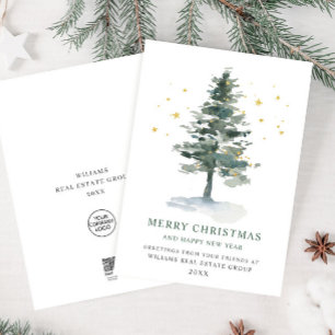 Cartes Pour Fêtes Annuelles Elégant Pine Tree Noël Accueil d'entreprise