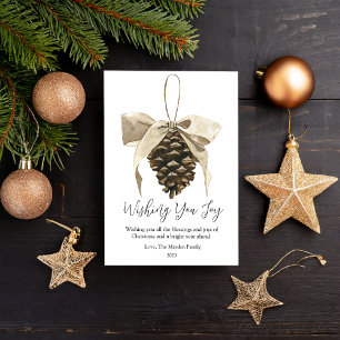 Cartes Pour Fêtes Annuelles Élégant plat de Noël de pin