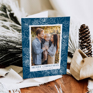 Cartes Pour Fêtes Annuelles Élégant Poinsettias et Pinecones 2 Photo