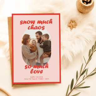 Cartes Pour Fêtes Annuelles Élégant Rouge Drôle Famille Enfants Photo Noël