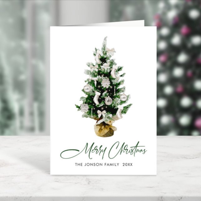 Cartes Pour Fêtes Annuelles Élégant sapin de Noël bohème (Créateur téléchargé)