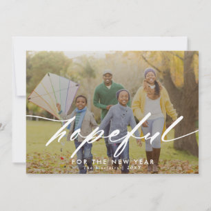 Cartes Pour Fêtes Annuelles Élégant script superposition optimisée Nouvel An P