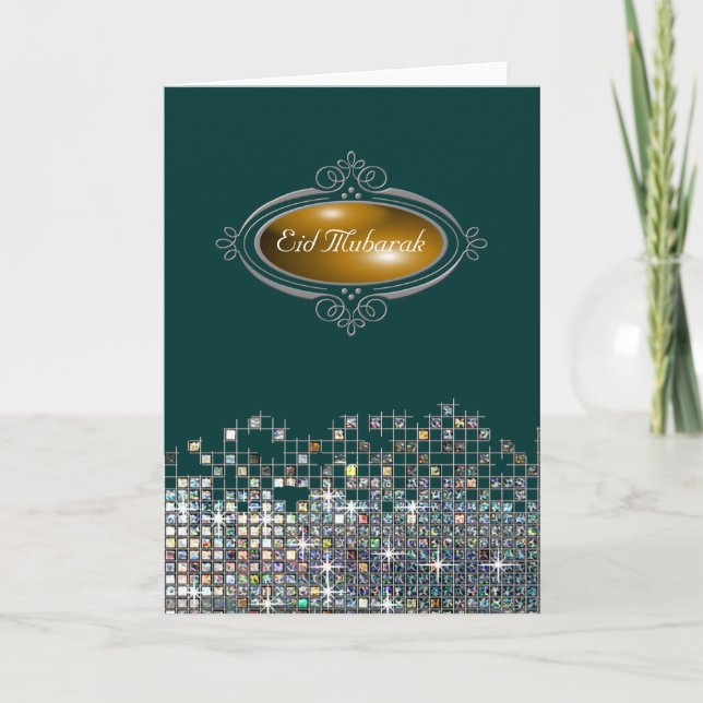 Cartes Pour Fêtes Annuelles Élégant Séquin Aïd Moubarak (Devant)