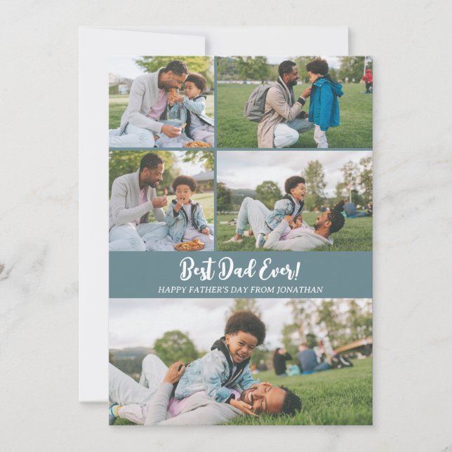 Cartes Pour Fêtes Annuelles Élégant Simple Meilleur Papa Jamais Fête des pères (Devant)