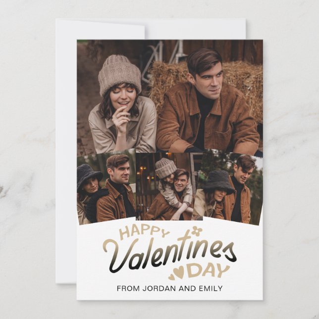 Cartes Pour Fêtes Annuelles Elegant Simple Modern Happy Valentine's Day Photo (Devant)