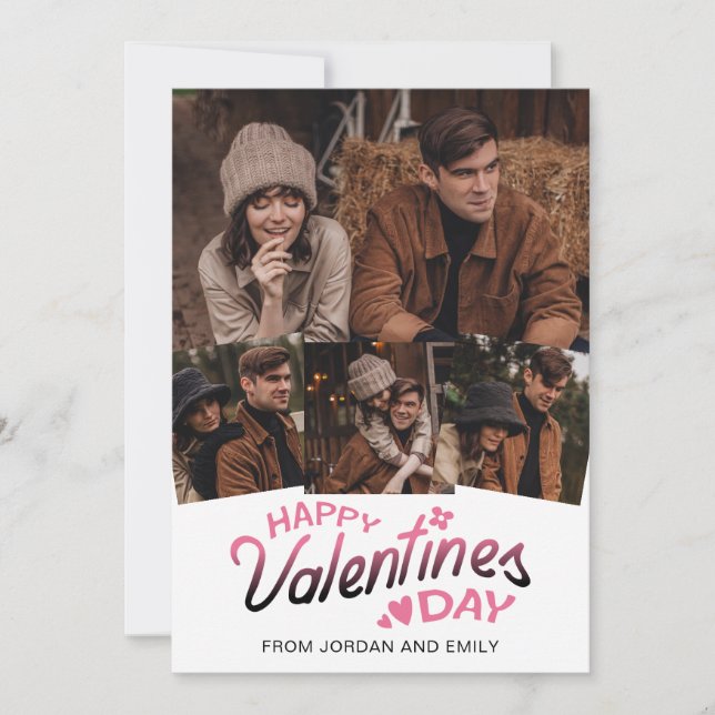 Cartes Pour Fêtes Annuelles Elegant Simple Modern Happy Valentine's Day Photo (Devant)