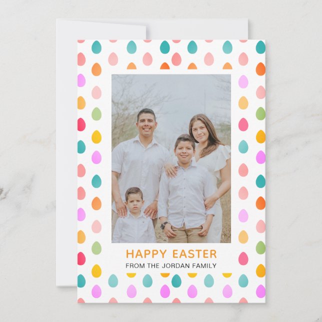 Cartes Pour Fêtes Annuelles Elegant Simple Modern Pattern Happy Easter Photo (Devant)