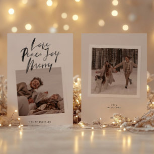 Cartes Pour Fêtes Annuelles élégant stand photo religieux LOVE PEACE JOY