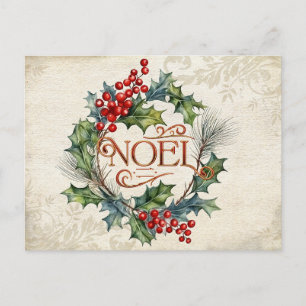 Cartes Pour Fêtes Annuelles Élégant Style Orné Vintage Noel Floral
