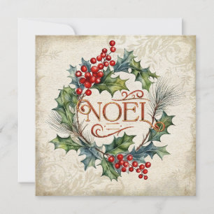 Cartes Pour Fêtes Annuelles Élégant Style Orné Vintage Noel Floral