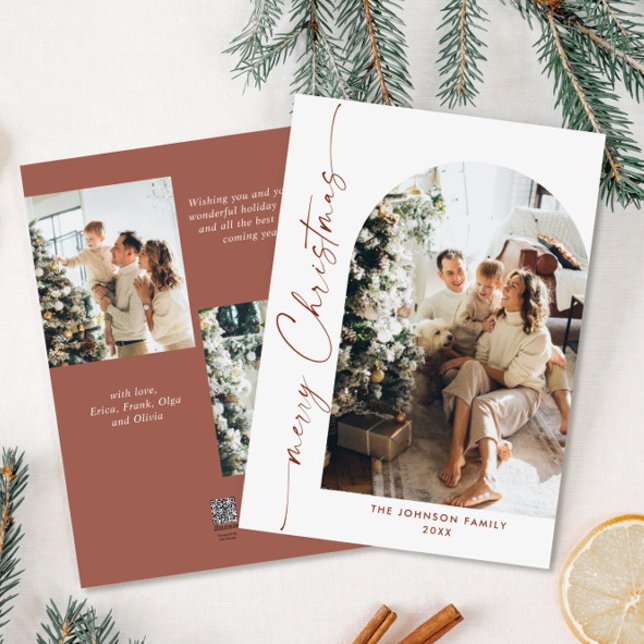Cartes Pour Fêtes Annuelles Élégant Stylisant 3 PHOTO Noël Salutation (Créateur téléchargé)