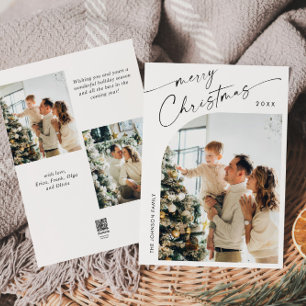 Cartes Pour Fêtes Annuelles Élégant Stylisant 3 PHOTO Noël Salutation