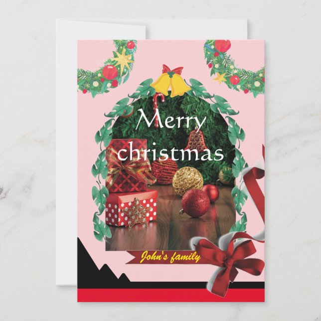 Cartes Pour Fêtes Annuelles Elégant unique arche photo chic joyeux noël (Devant)