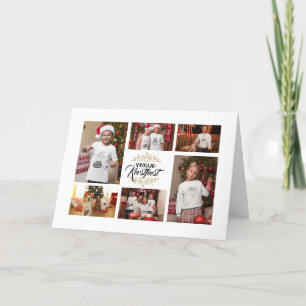 Cartes Pour Fêtes Annuelles Elégant Vrolijk Kerstfeest fotocollage Kerstkaart
