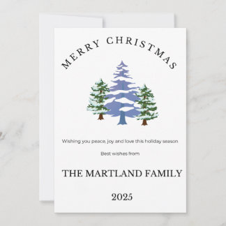 Cartes Pour Fêtes Annuelles Elegant Watercolor Christmas Card 