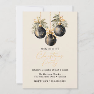 Cartes Pour Fêtes Annuelles Elégante aquarelle Noël Baubles Fête de Noël