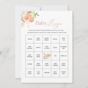 Cartes Pour Fêtes Annuelles Elégante aquarelleCitrus Baby shower floral rose