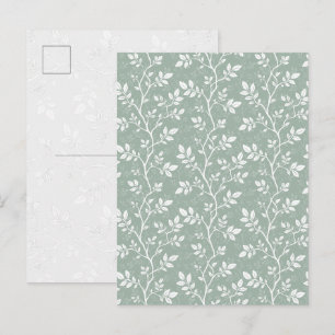 Cartes Pour Fêtes Annuelles Élégante Art Botanique Minimaliste Branche de Saug