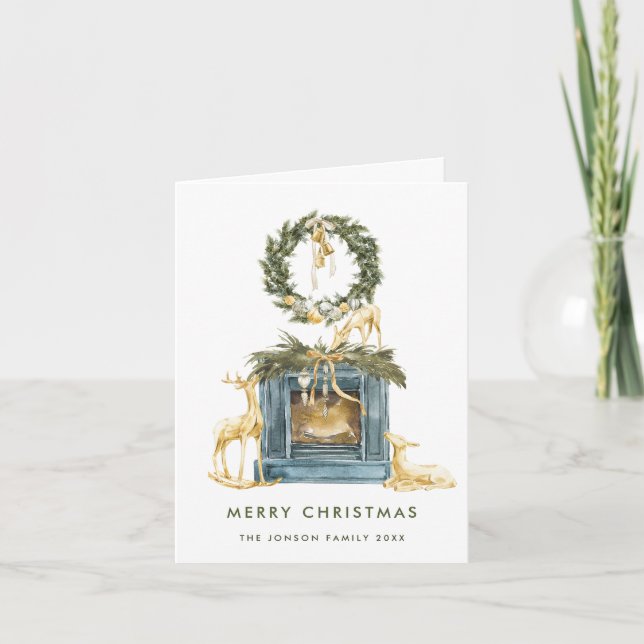 Cartes Pour Fêtes Annuelles Élégante composition de Noël de Bohême Salutation (Devant)