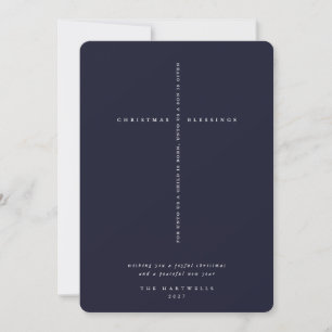 Cartes Pour Fêtes Annuelles Elégante Croix de la Marine noire