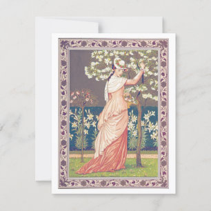 Cartes Pour Fêtes Annuelles Élégante de la Saint-Valentin vintage cueillant de