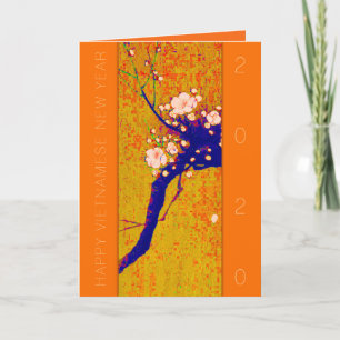 Cartes Pour Fêtes Annuelles Élégante Fleur Joyeux Nouvel An vietnamien GC