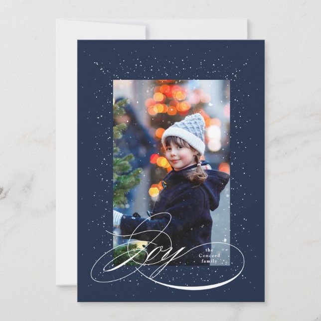 Cartes Pour Fêtes Annuelles Elégante joie étoile une photo marine Noël (Devant)